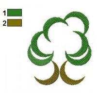 Tree Logo Embroidery Design